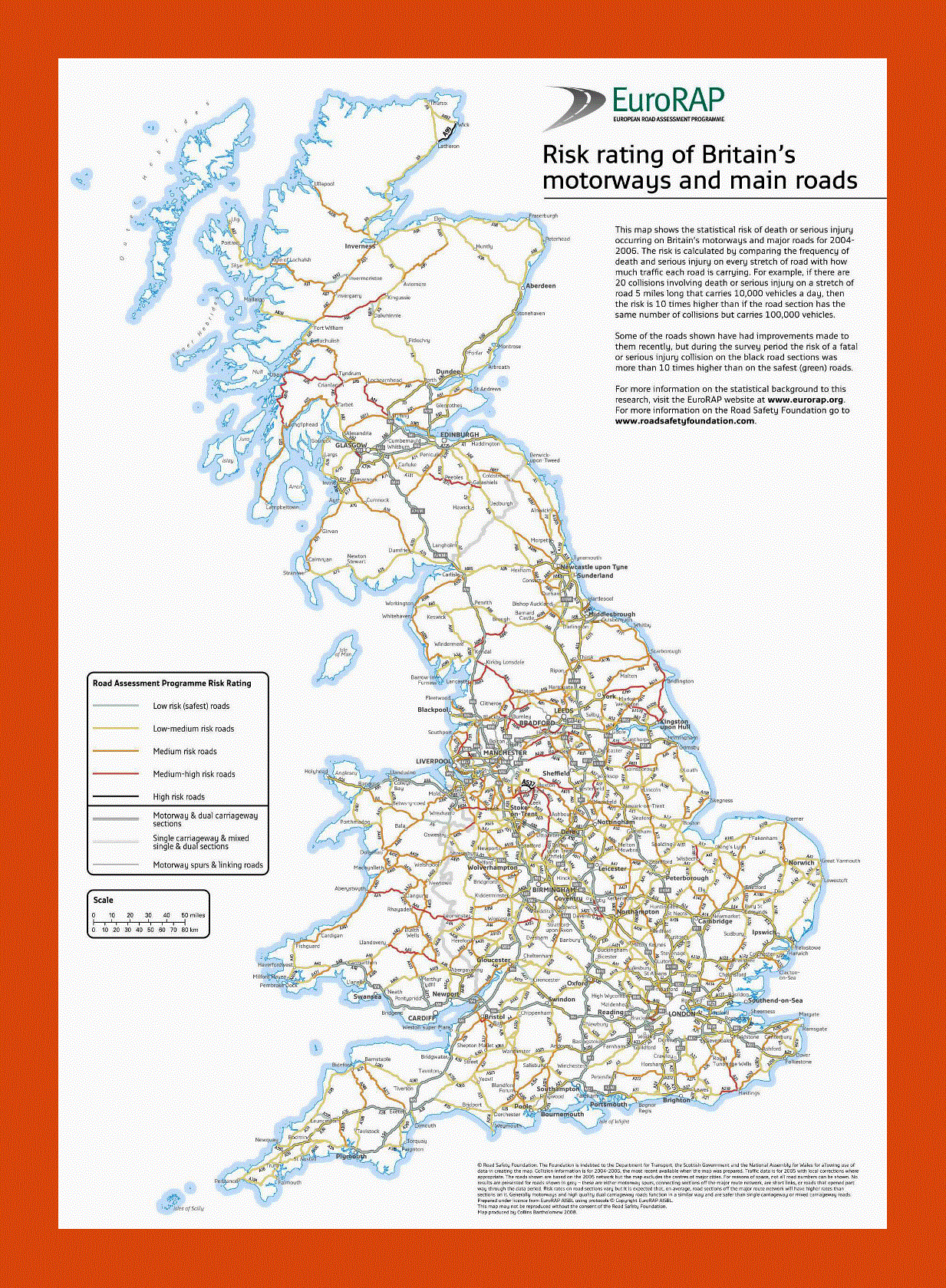 Road map of United Kingdom