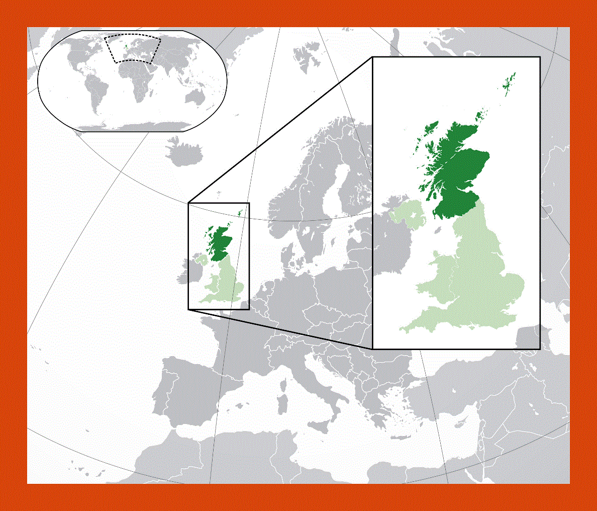 Locaion map of Scotland