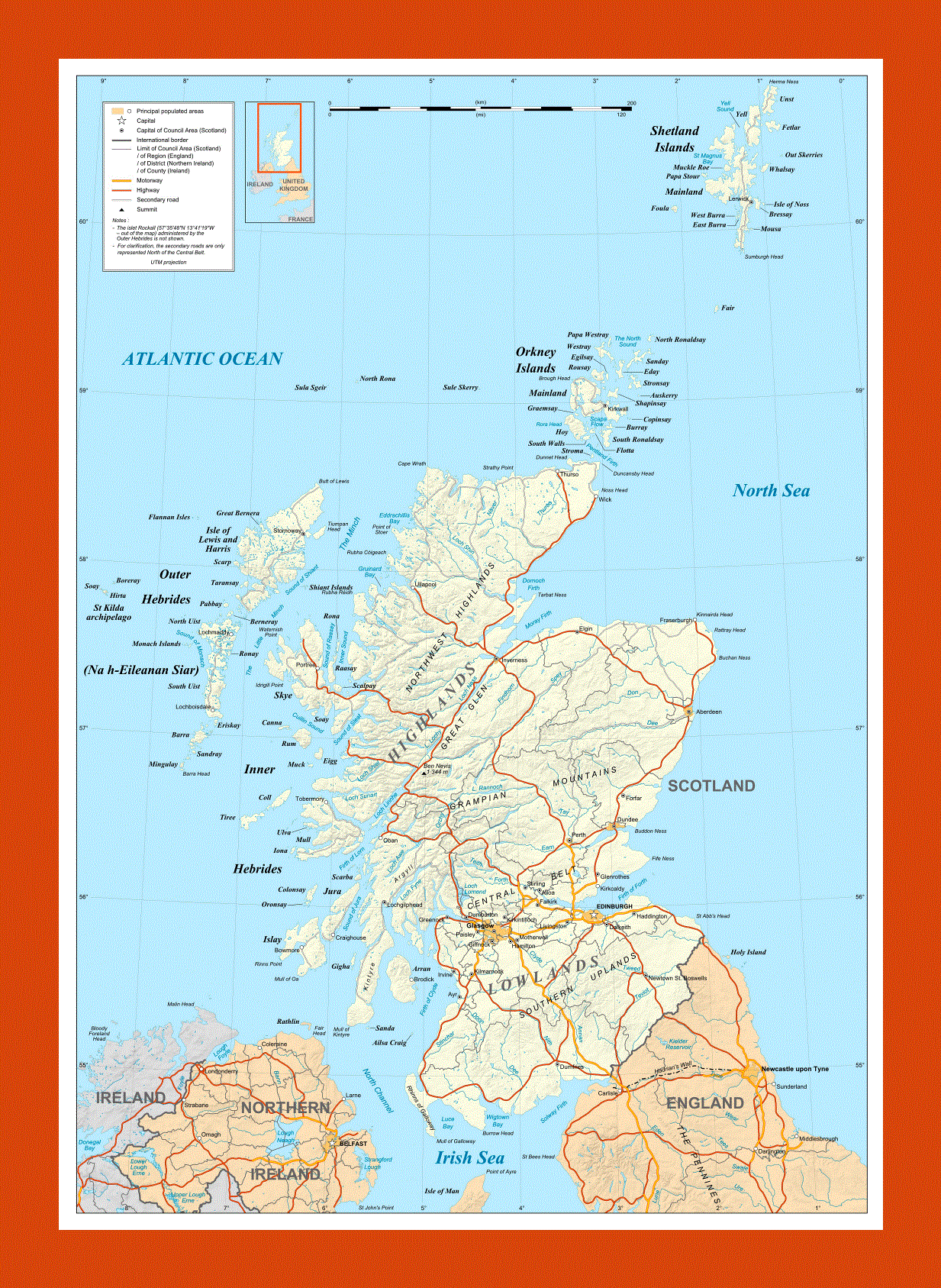 Political map of Scotland