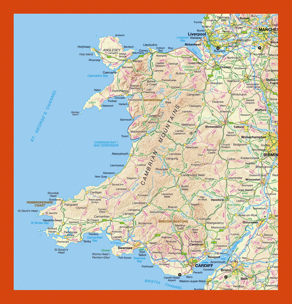 Map of Wales