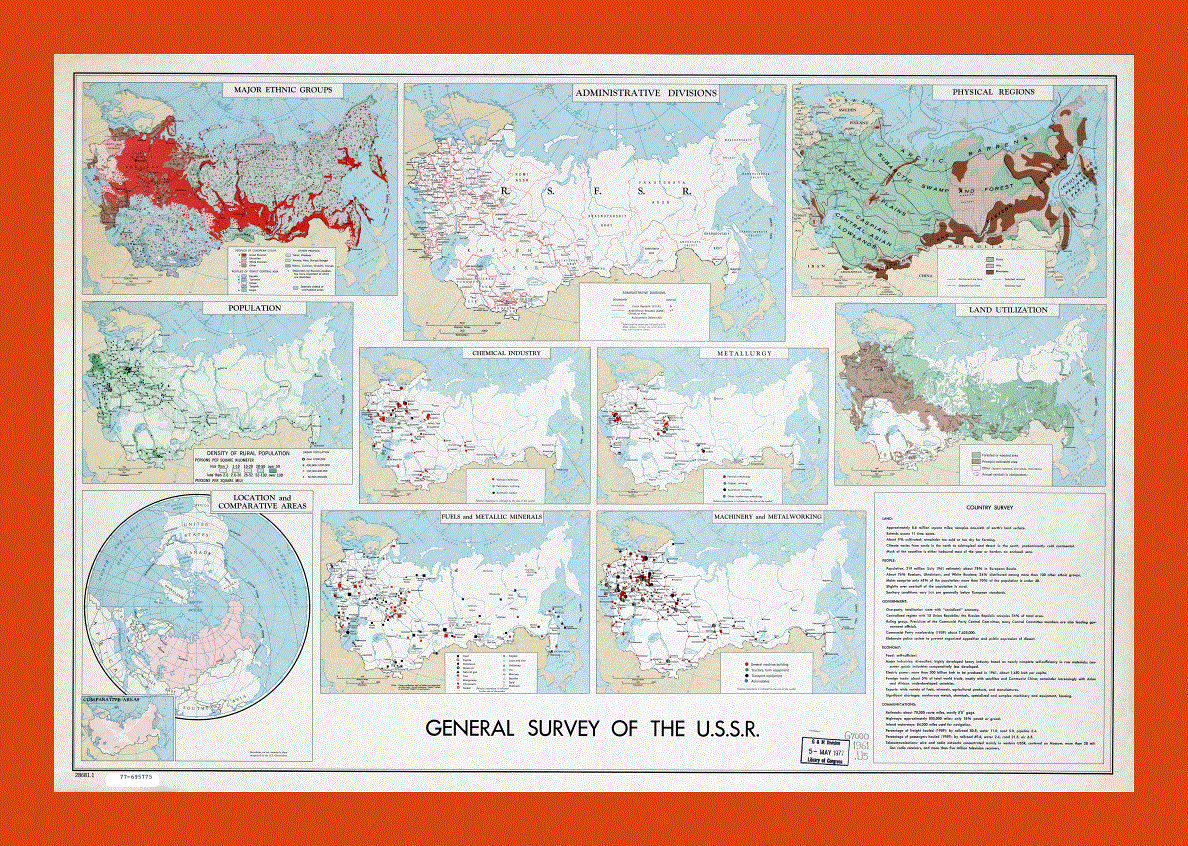 General Survey map of the U.S.S.R. - 1961