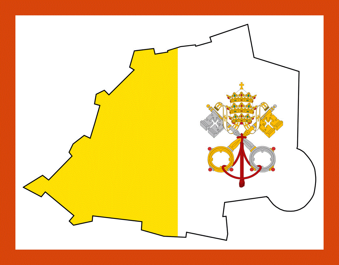 Flag map of Vatican city