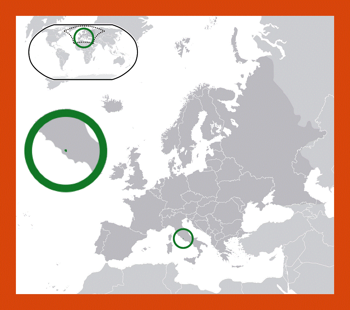 Location map of Vatican city