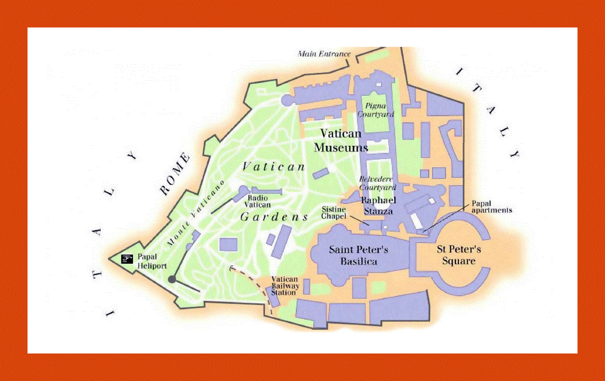 Map of Vatican city