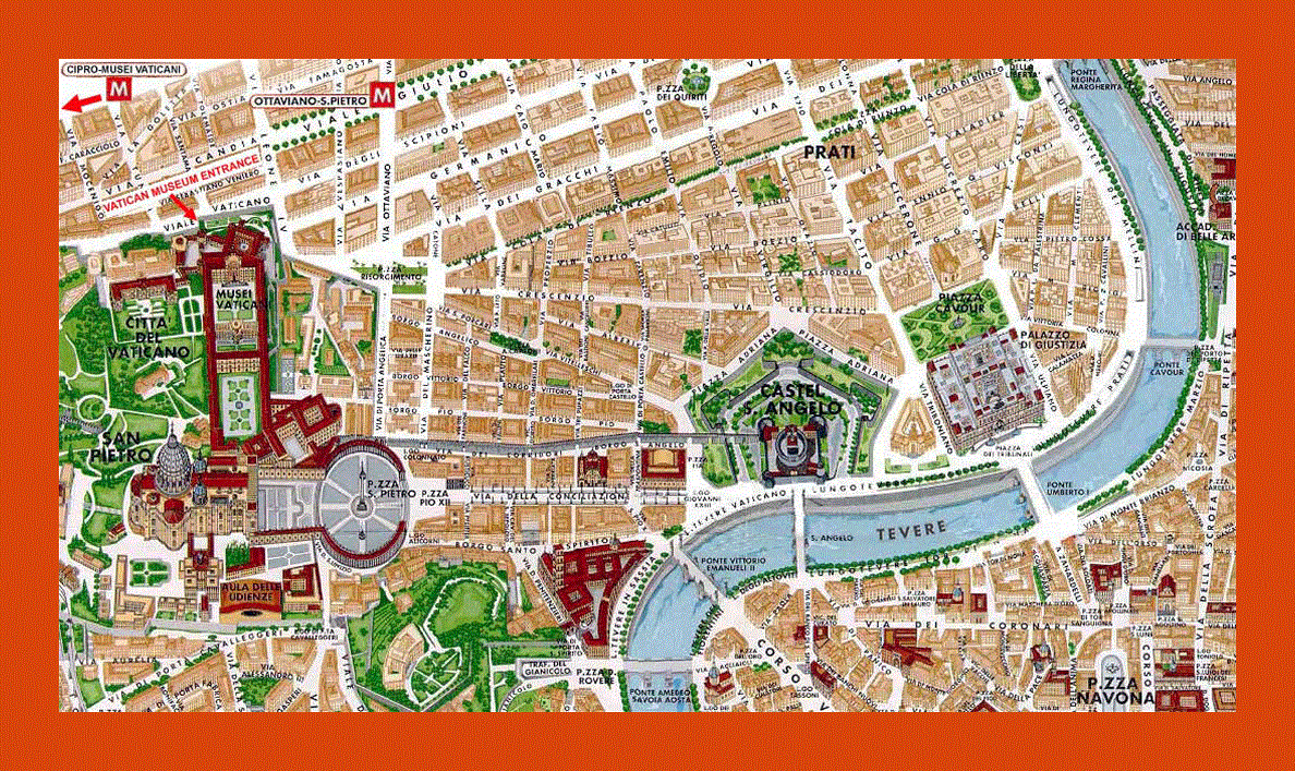 Vatican city area map