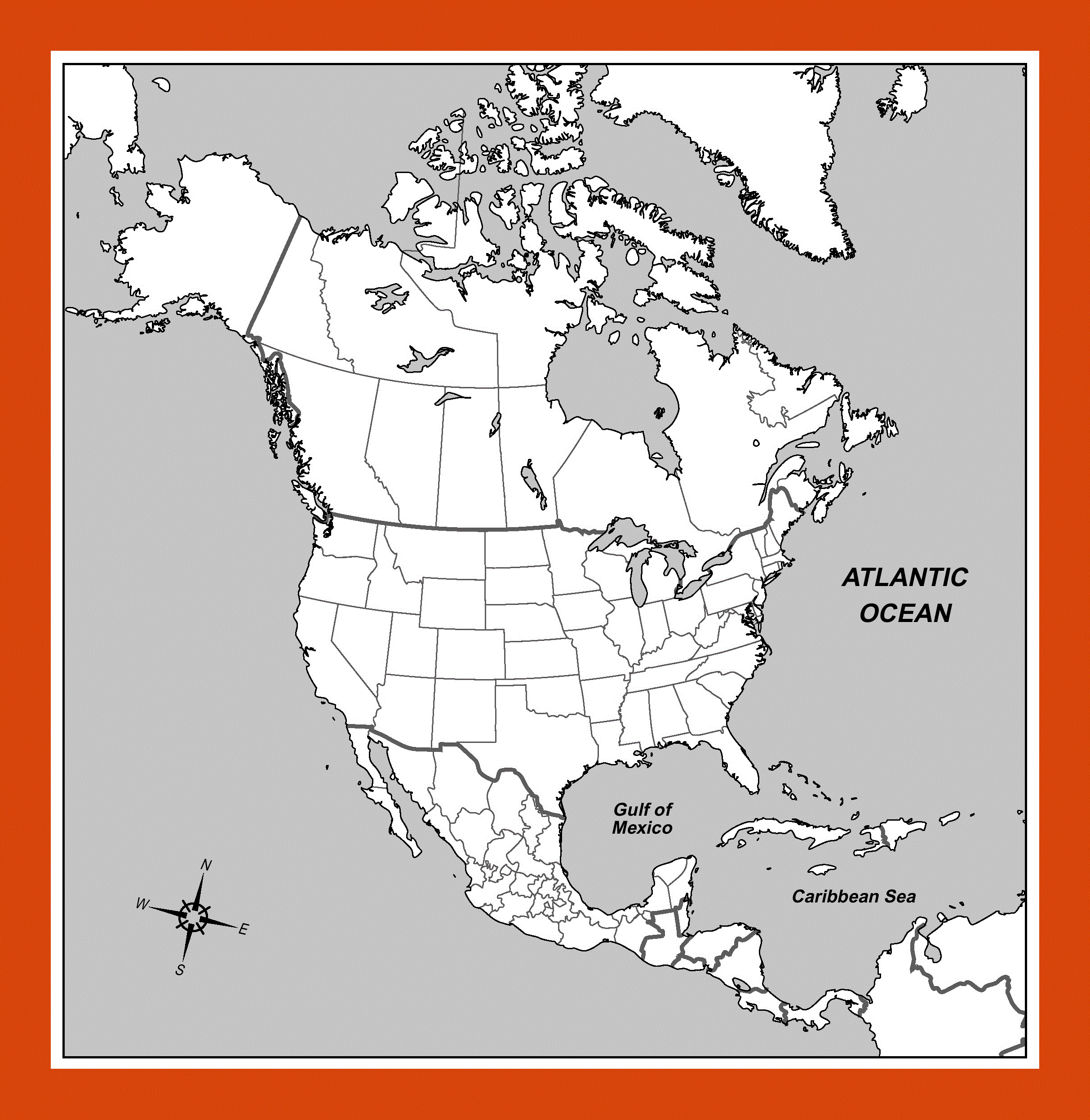 Политическая карта северной америки страны
