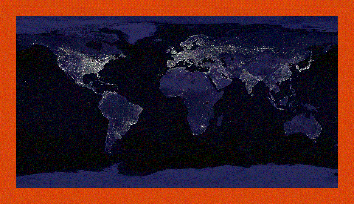 Map of Earth at Night