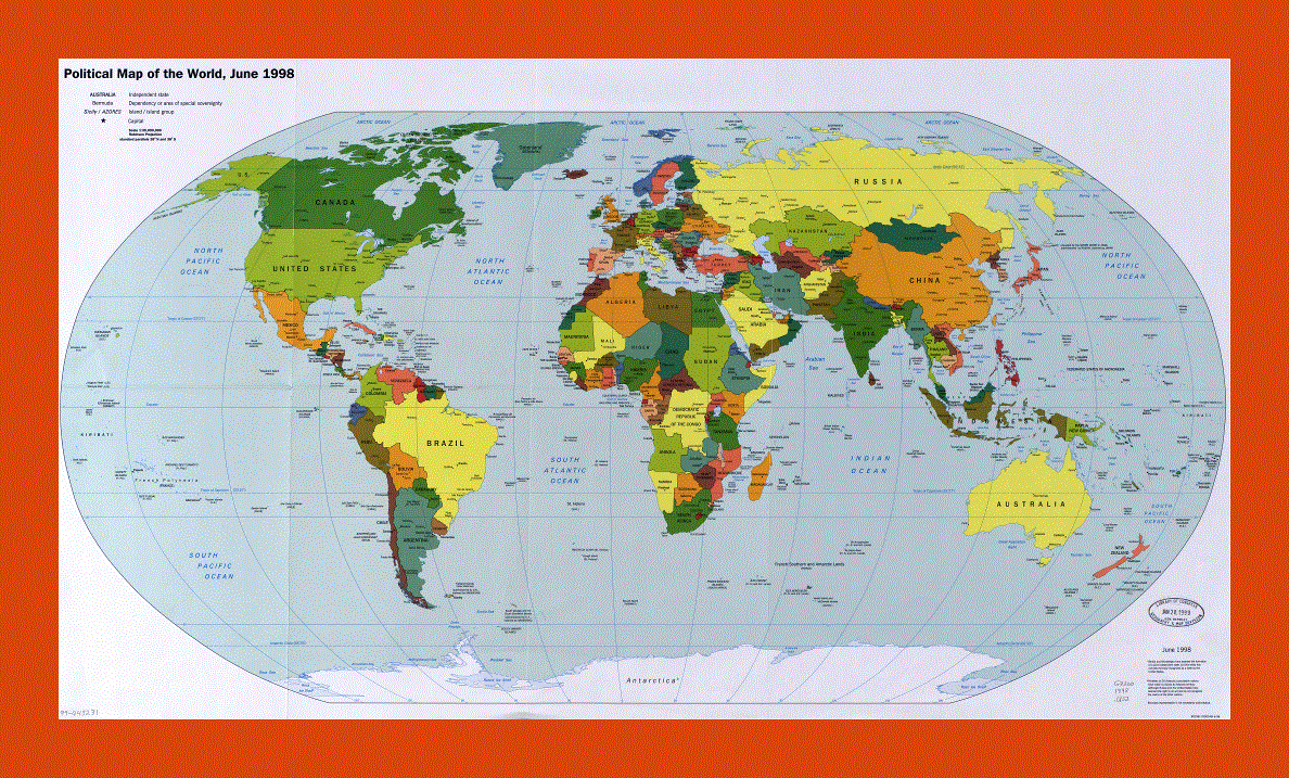 Political map of the World - 1998