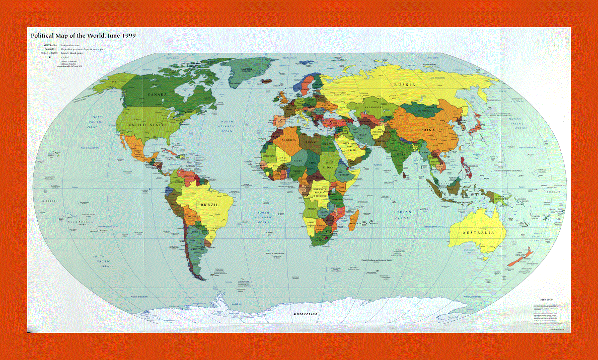 Political map of the World - 1999