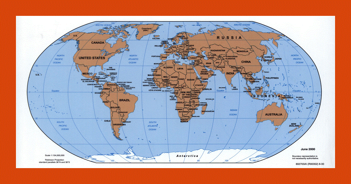 Political map of the World - 2000