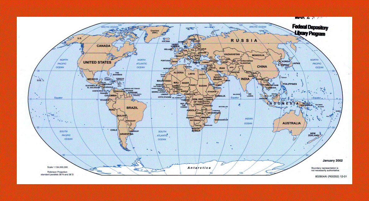 Political map of the World - 2001