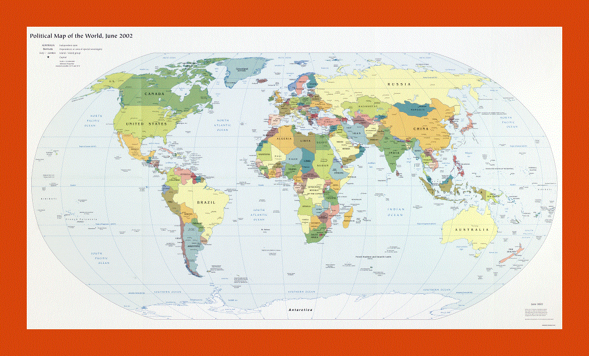 Political map of the World - 2002