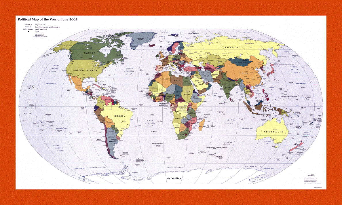 Political map of the World - 2003