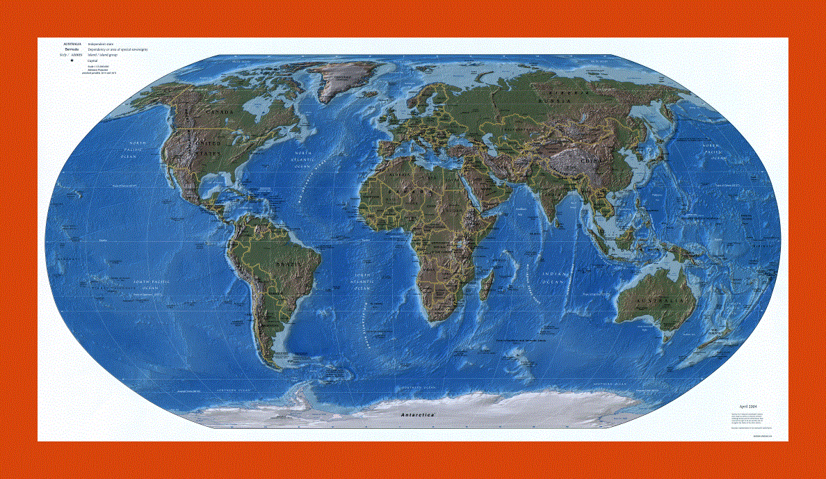 Political map of the World - 2004