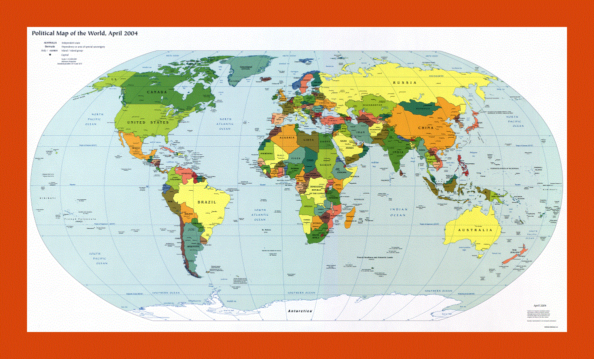 Political map of the World - 2004