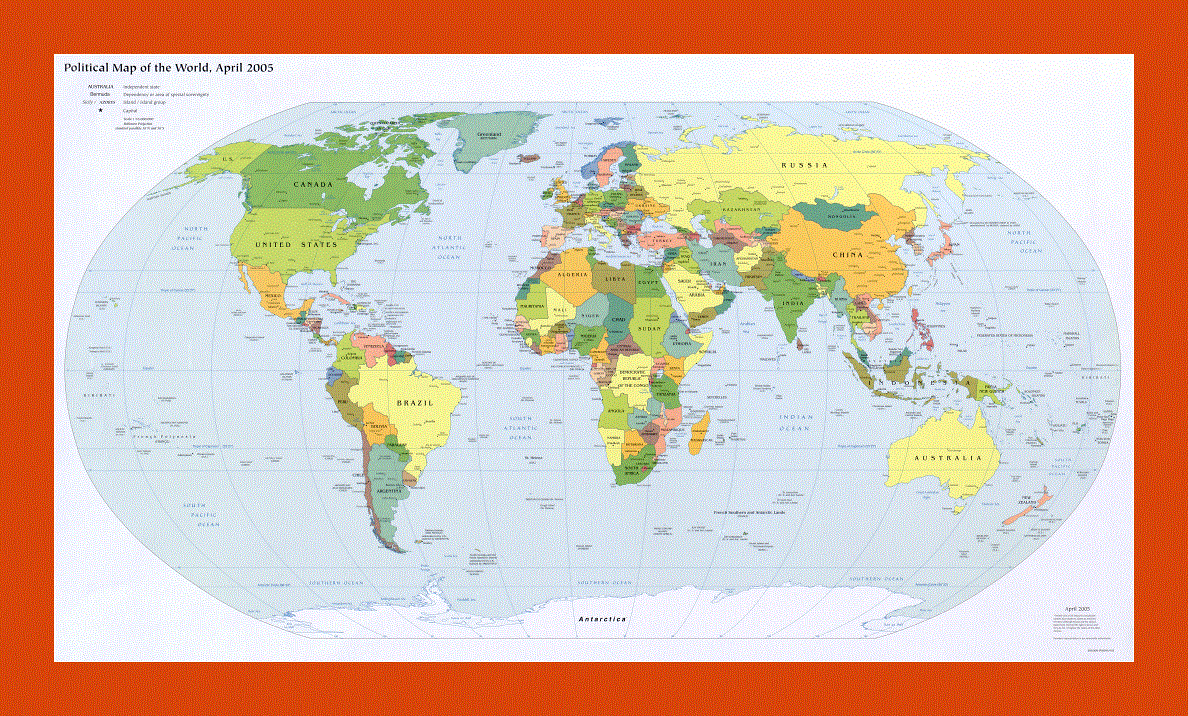 Political map of the World - 2005