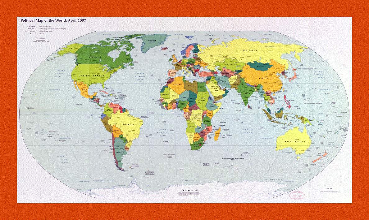 Political map of the World - 2007