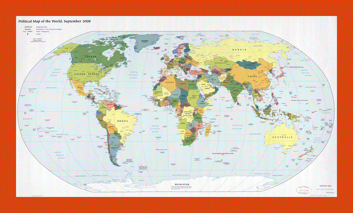 Political map of the World - 2008