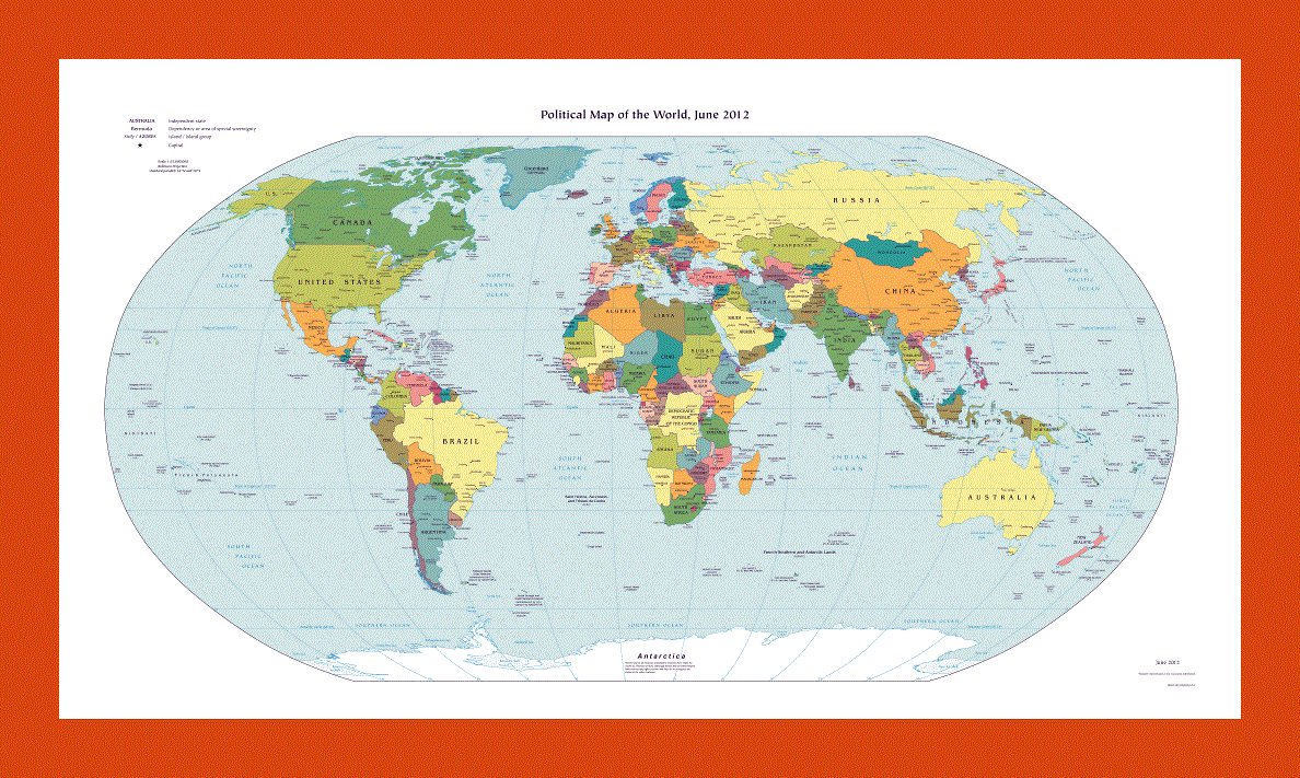 Political map of the World - 2012