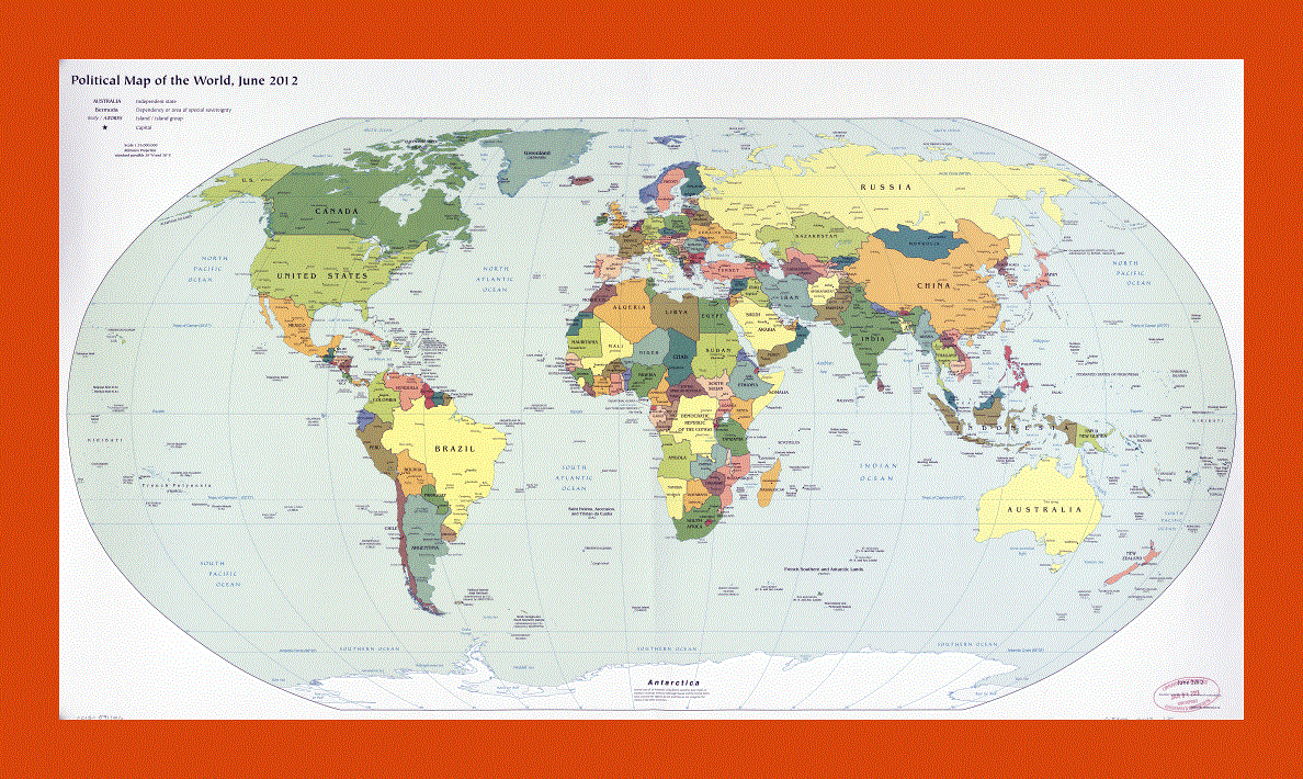 Political map of the World - 2012