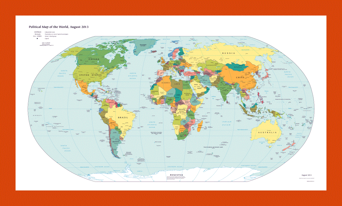 Political map of the World - 2013