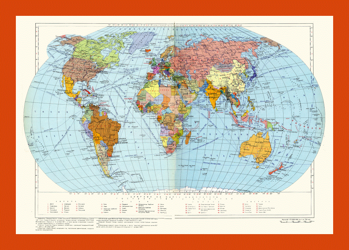 Political map of the World since Soviet Times